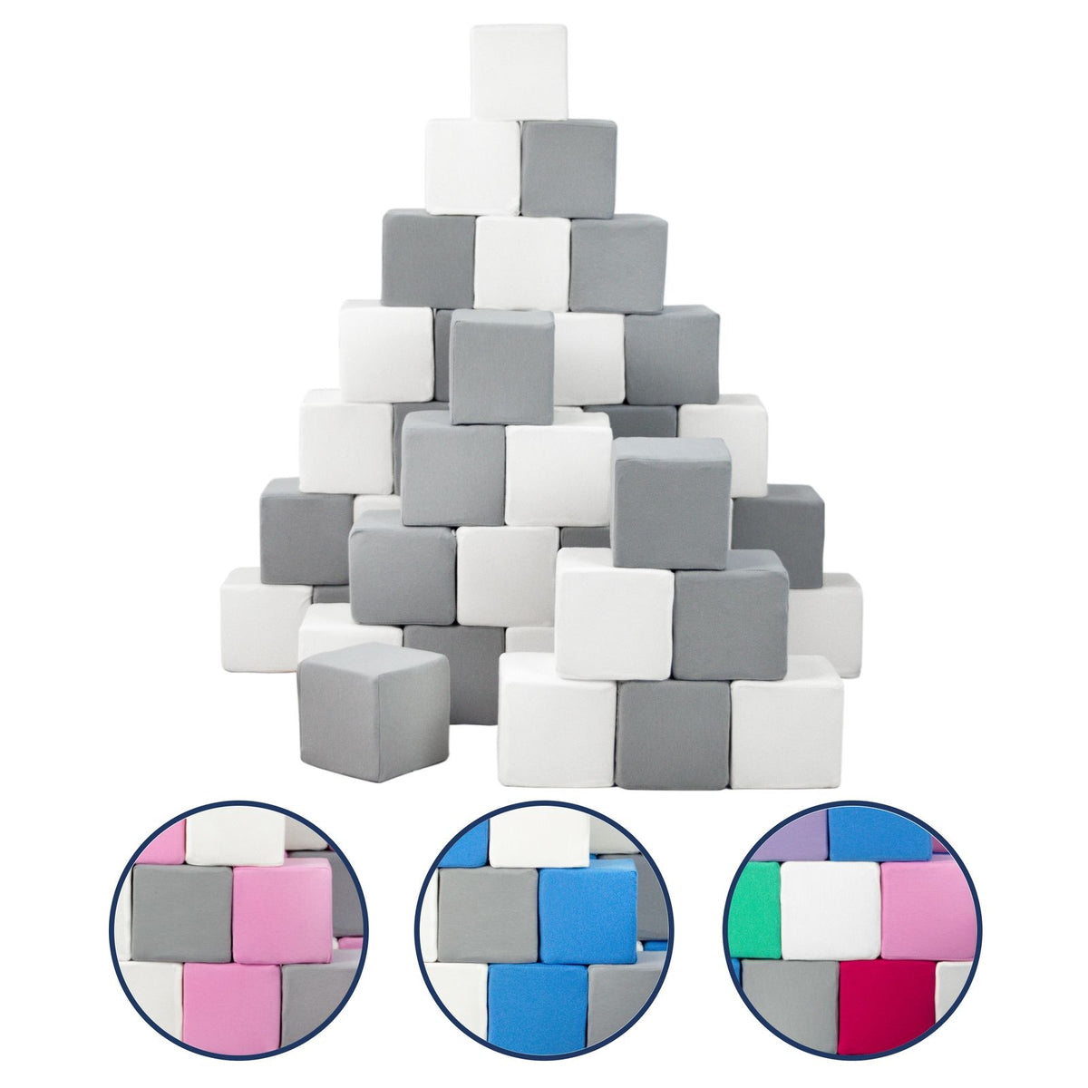 Foam Soft Play Stacking Block Set 45 Pieces