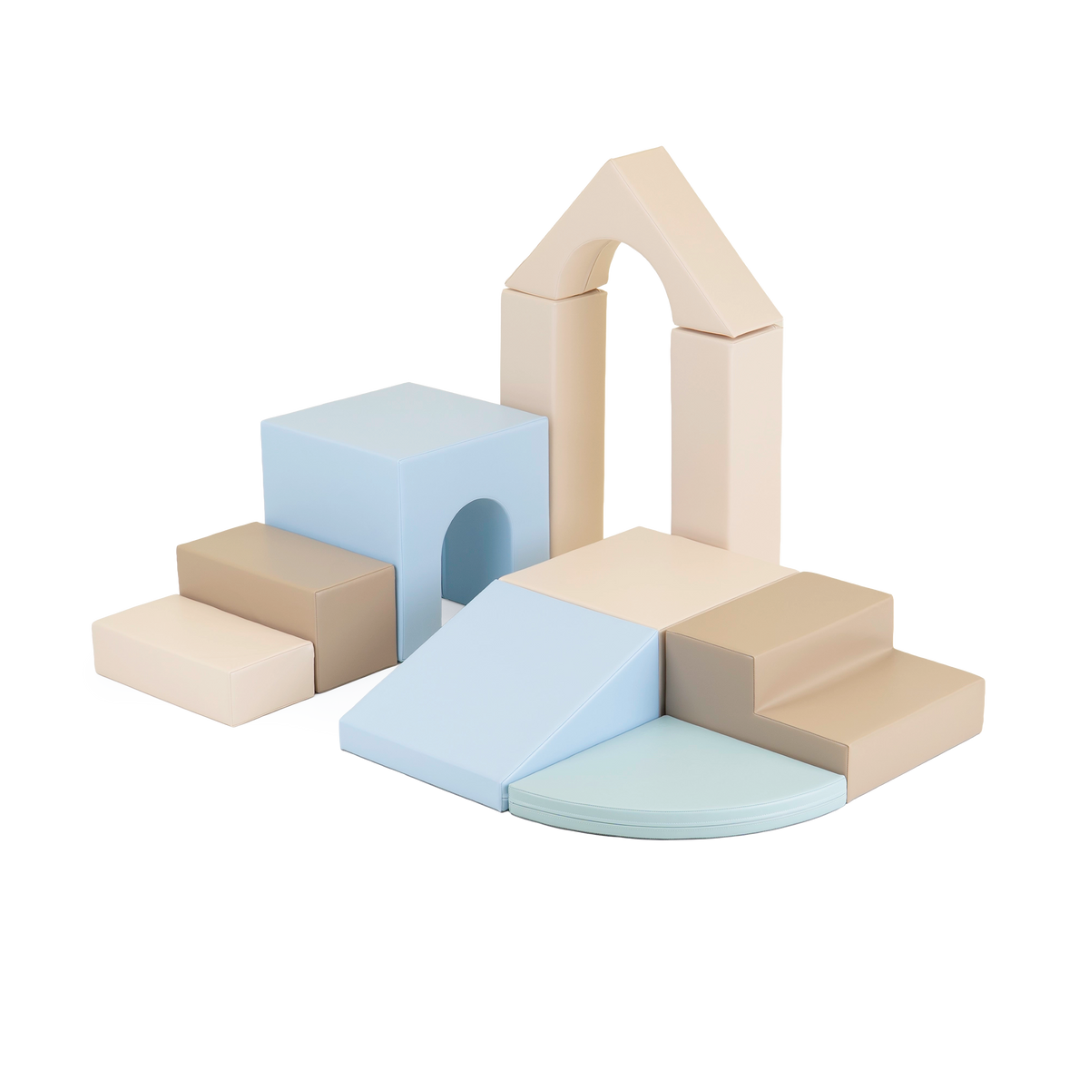 Creativity soft play set in earth pastel