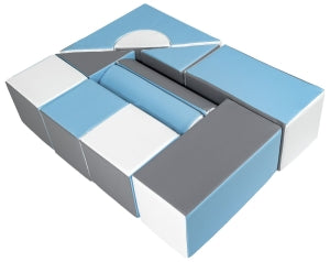 Blue & Grey Soft Play Castle Block Set