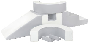 Soft Play Slide with Hoop Grey