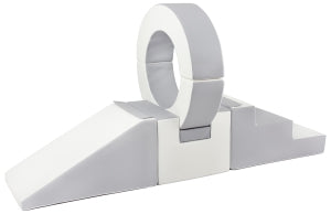 Soft Play Slide with Hoop Grey