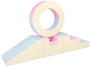 Soft Play Slide with Hoop Pastel