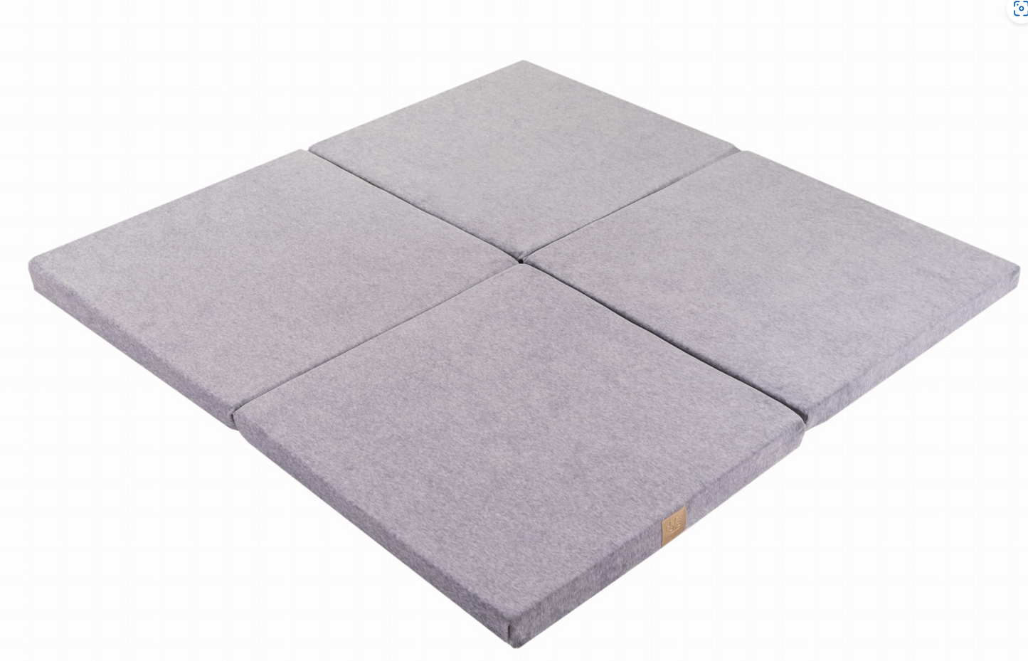 Square Kids Play Mat - Soft Play - Grey