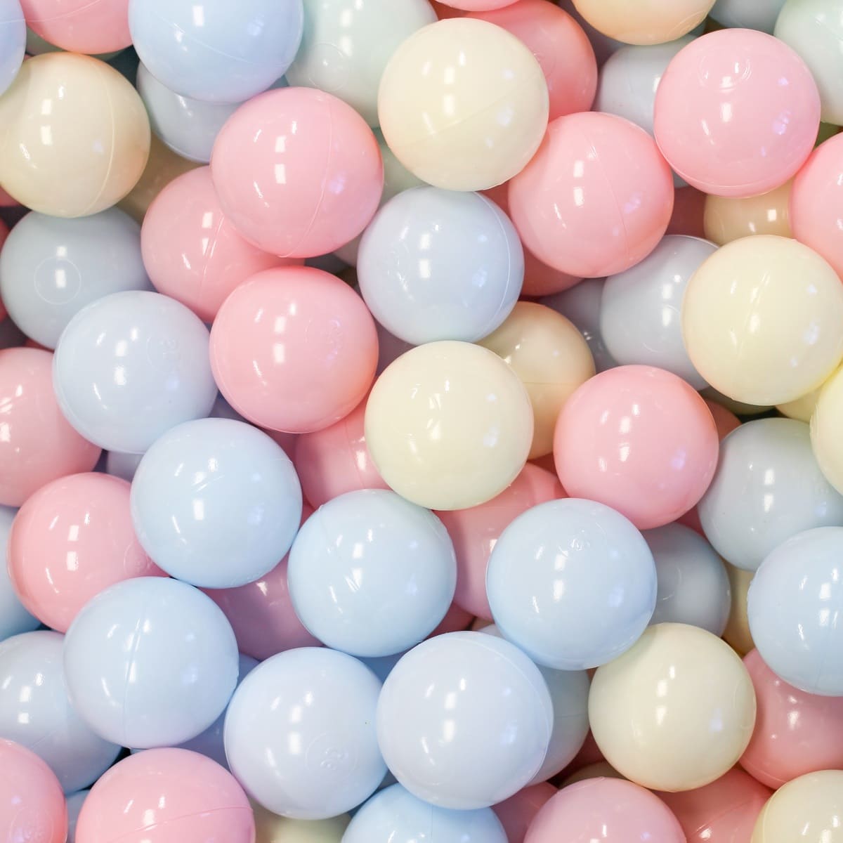 Pastel ball pit balls 500 pack 7cm