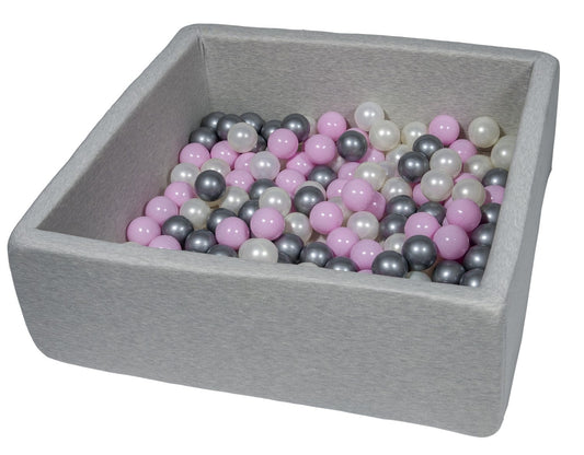 Square soft jersey ball pit with balls
