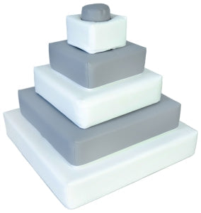 Soft Play Pyramid Block Set in grey and white