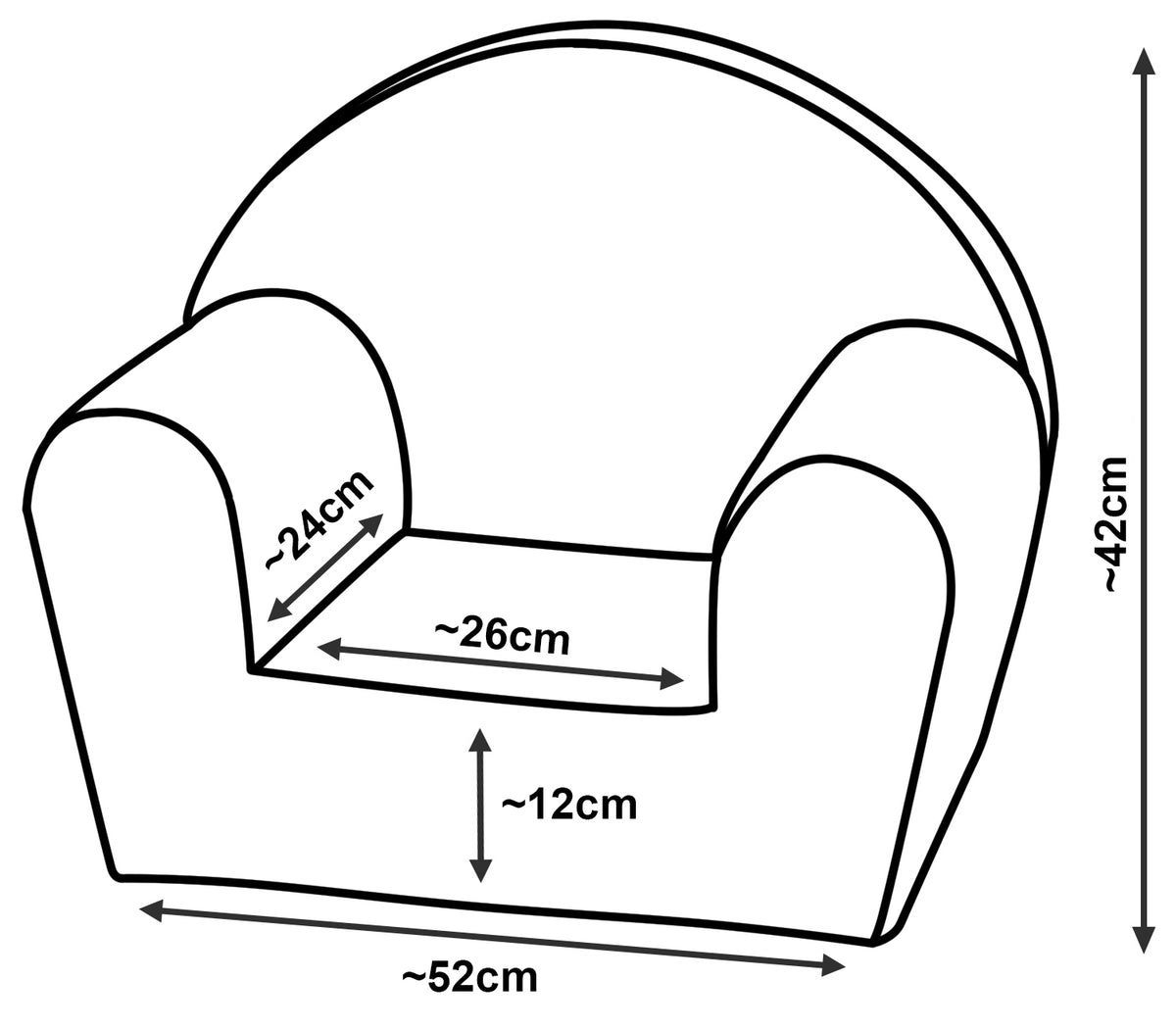 Boucle Children's Foam Armchair