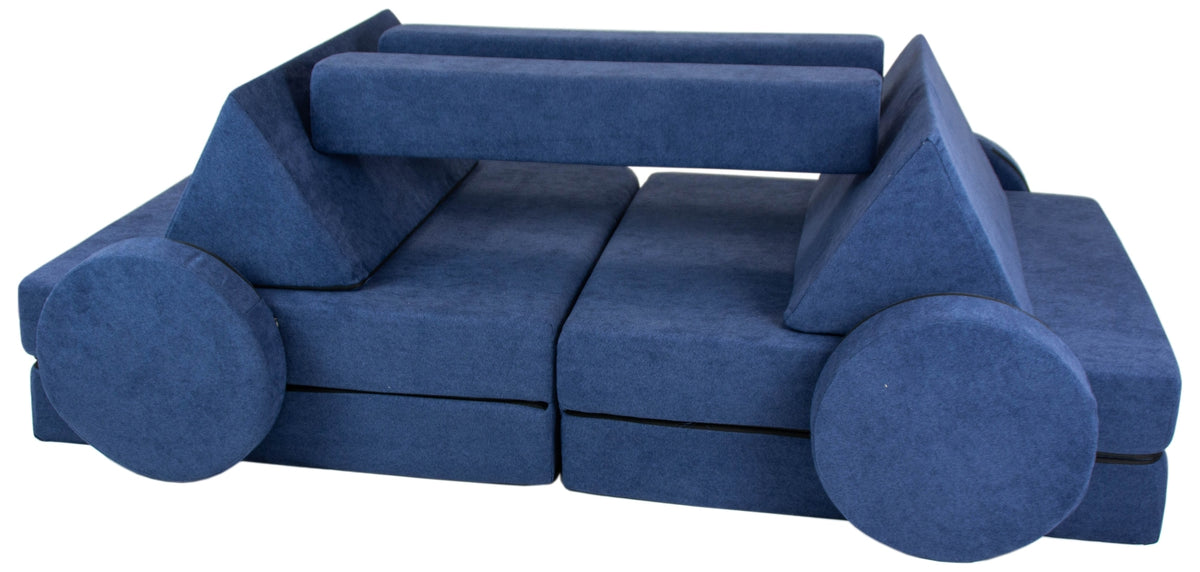 Modular Foam Kids Sofa - Play Couch for Playrooms - Navy