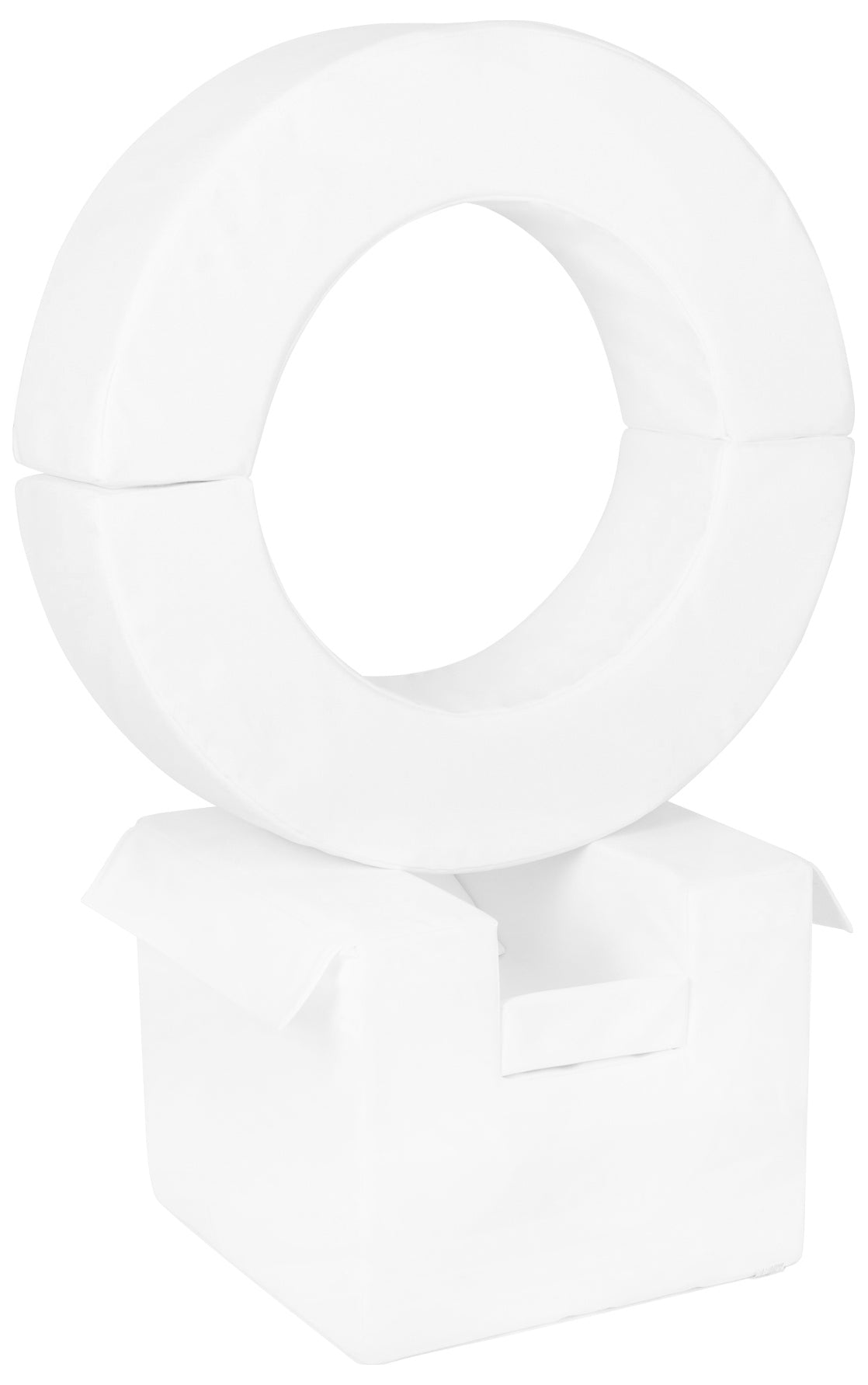 Foam Soft Play Mini Hoop Set 3 Large Blocks for Toddlers - White