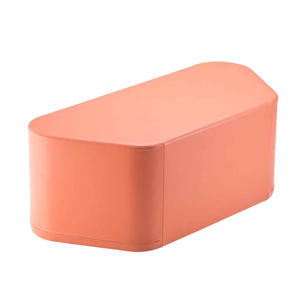 Hexagon bench play pouf in grey beige