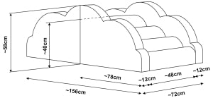 Cloud Soft Play Set with Steps and Slide