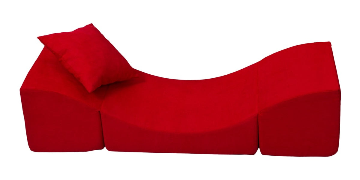 3-in-1 Children's Foam Lounger - Pouffe, Chaise & Table
