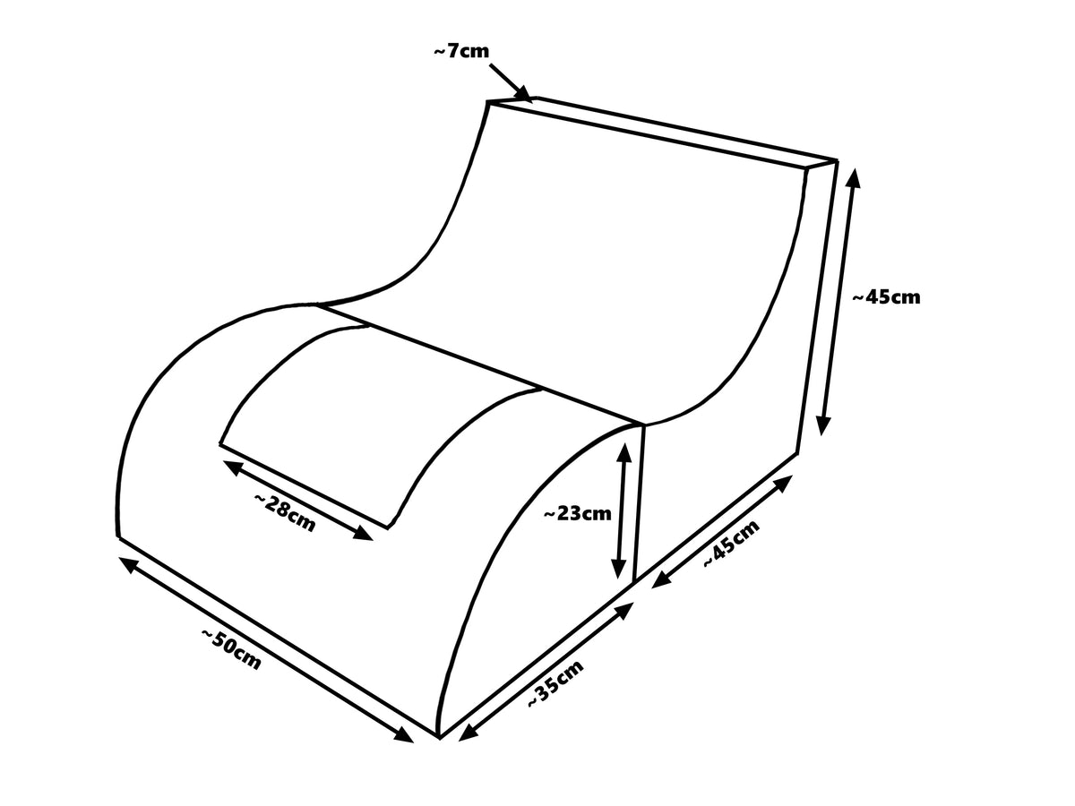 Folding Kids Foam Armchair - Converts to Lounger