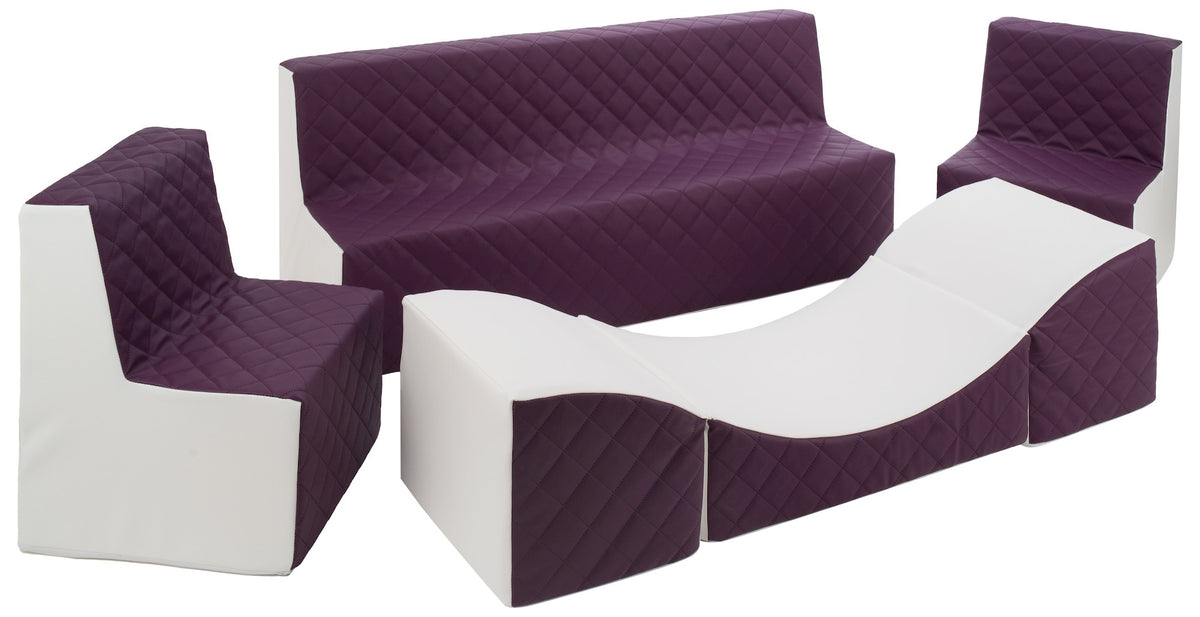 Quilted Eco Leather Kids Furniture Set 4 Piece