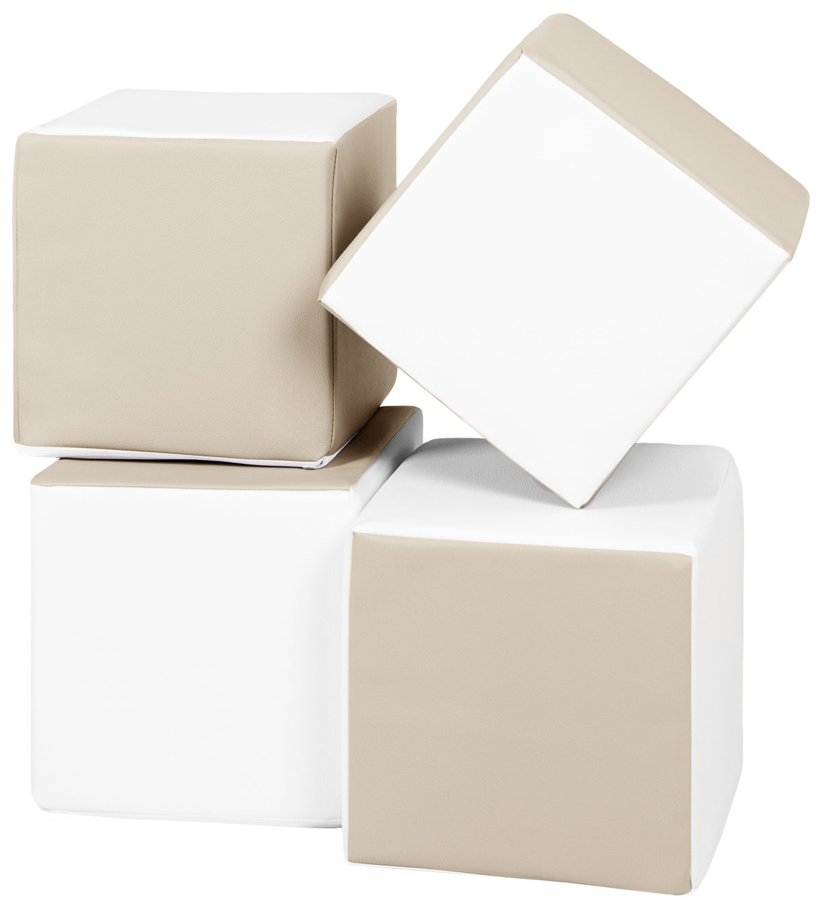 Foam Soft Play Cube Set 4 Foam Blocks for Toddlers
