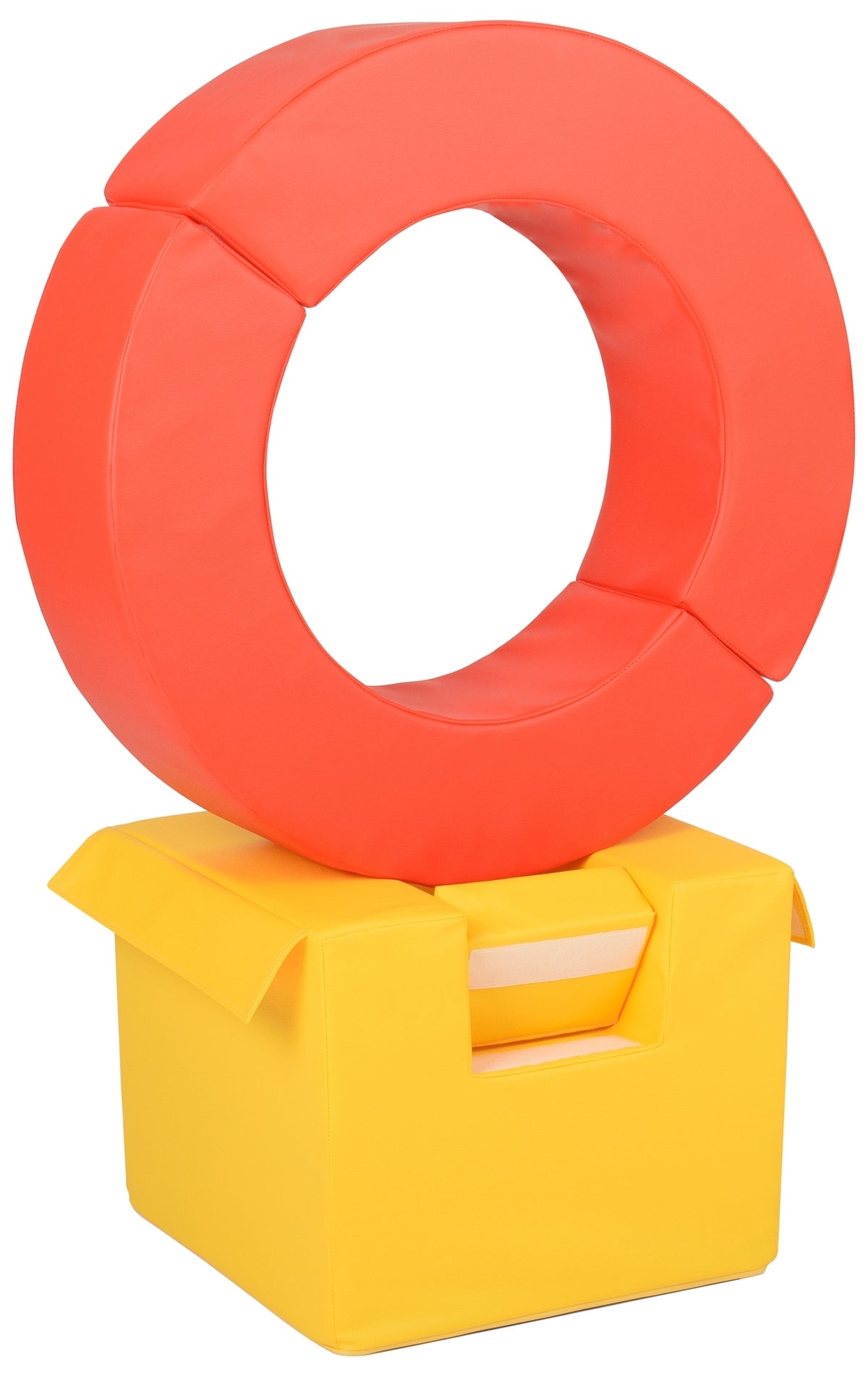 Foam Soft Play Mini Hoop Set 3 Large Blocks for Toddlers - Yellow, Green, Red & Orange