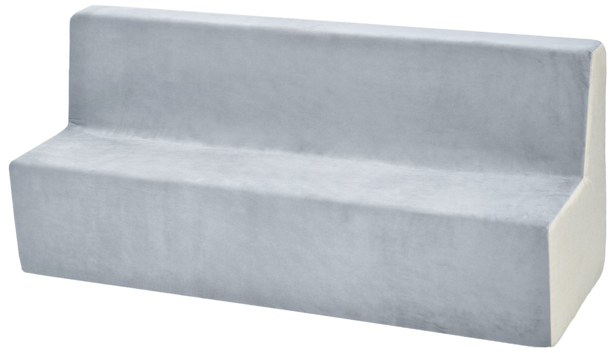 Children's Foam Sofa - Soft Kids Couch for Playrooms - Grey & Beige