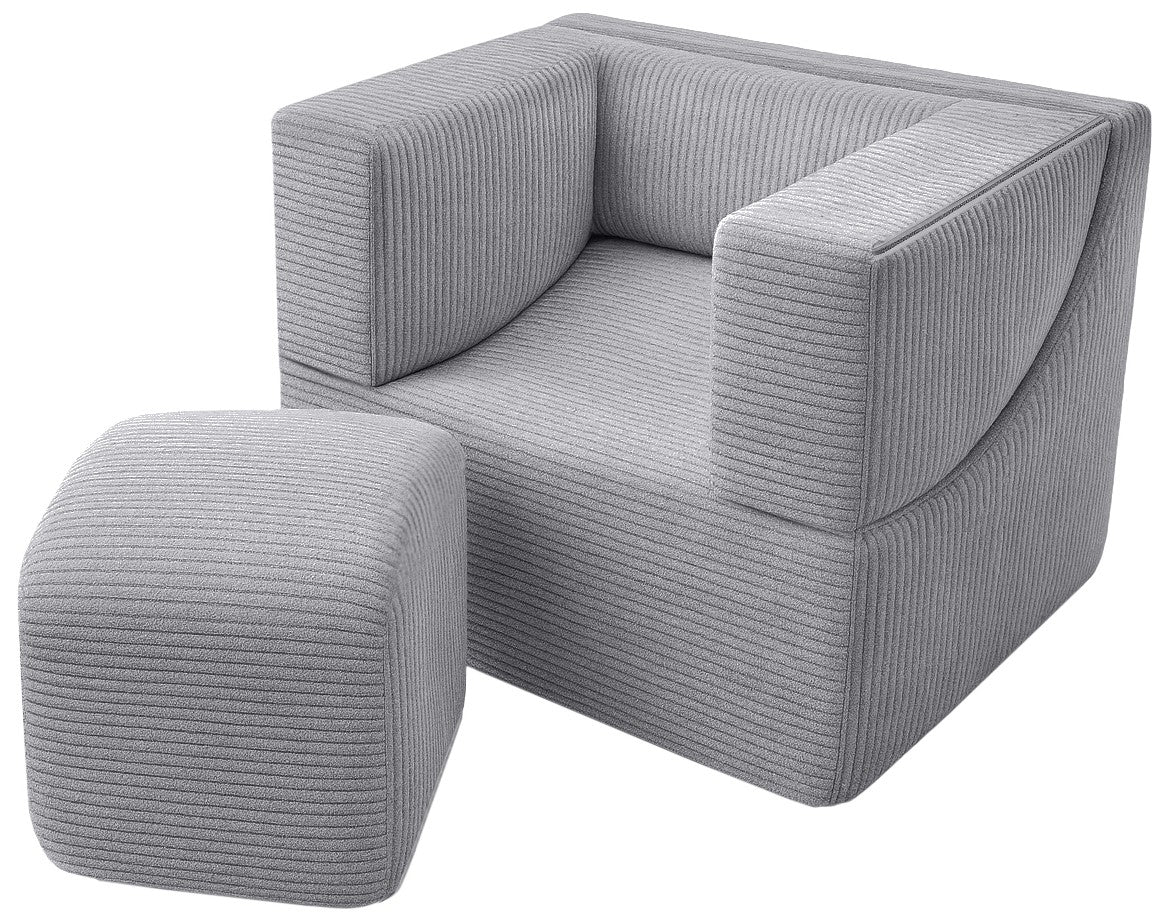 Folding Kids Foam Armchair - Converts to Lounger