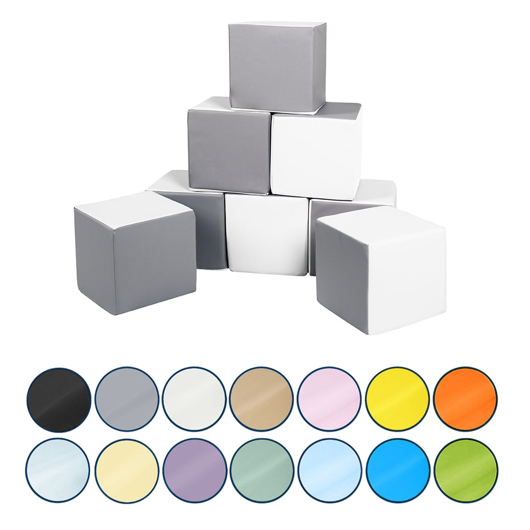 Foam Soft Play Cube Set 8 Foam Blocks for Toddlers