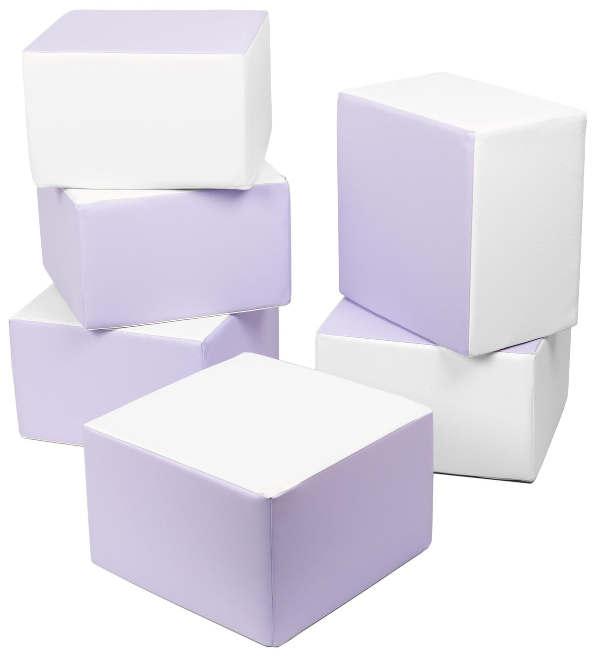 Foam Soft Play Large Cube Set 6 Blocks 40x40x25cm
