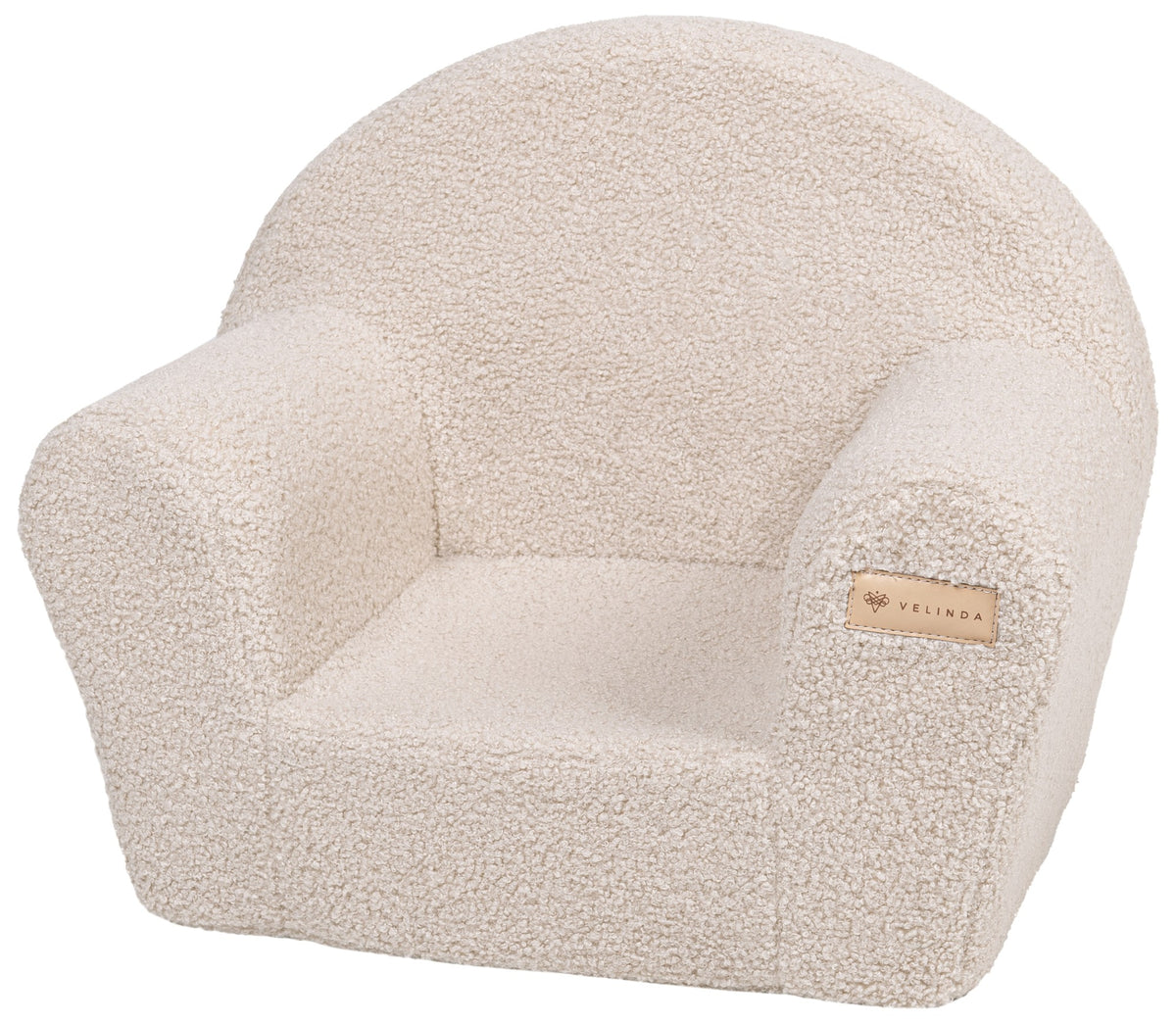 Boucle children's foam armchair - Cappuccino