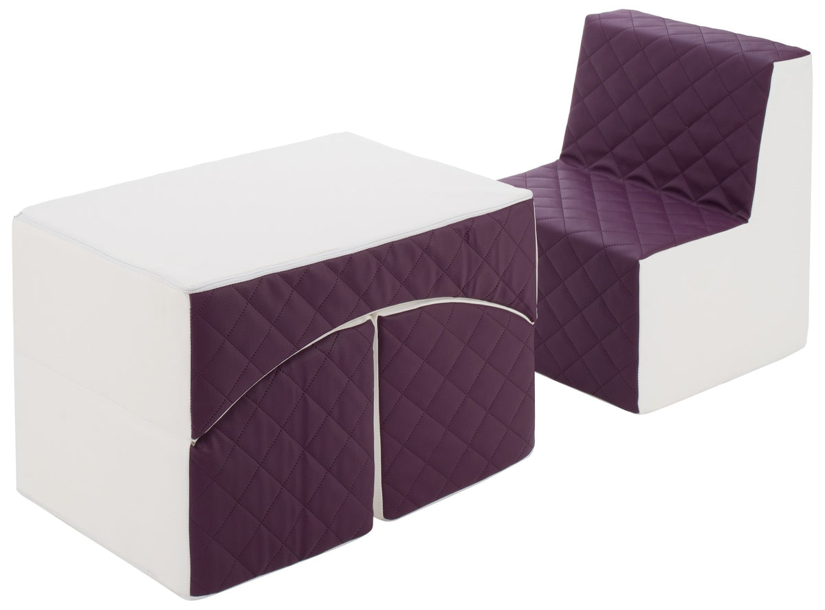 Quilted Eco Leather Kids Furniture - Chair & Lounger