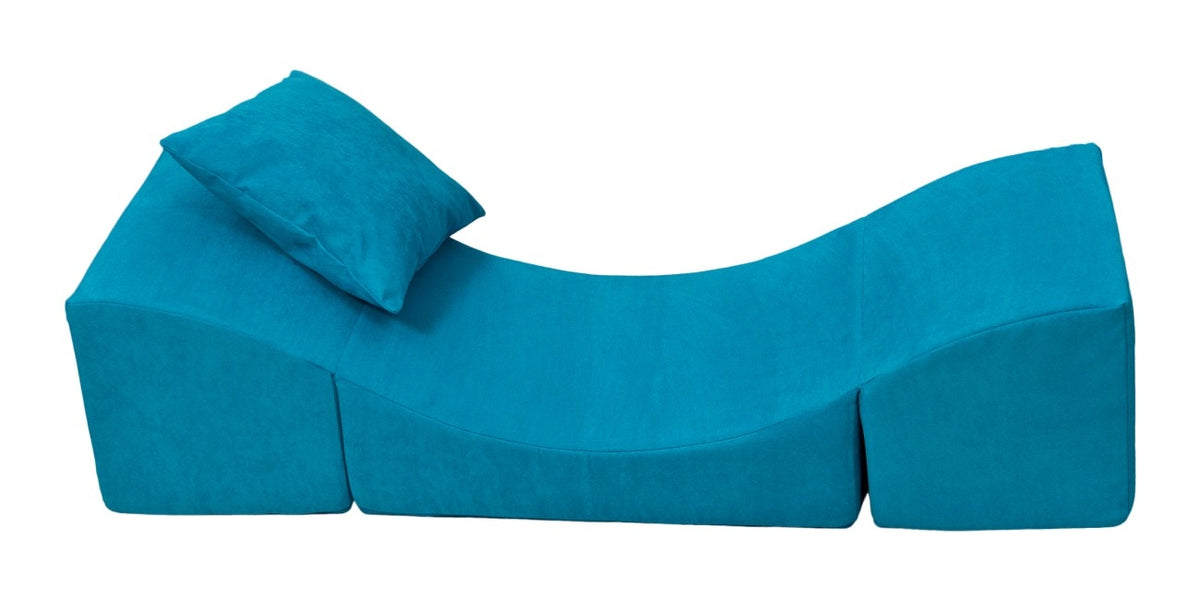 3-in-1 Children's Foam Lounger - Pouffe, Chaise & Table