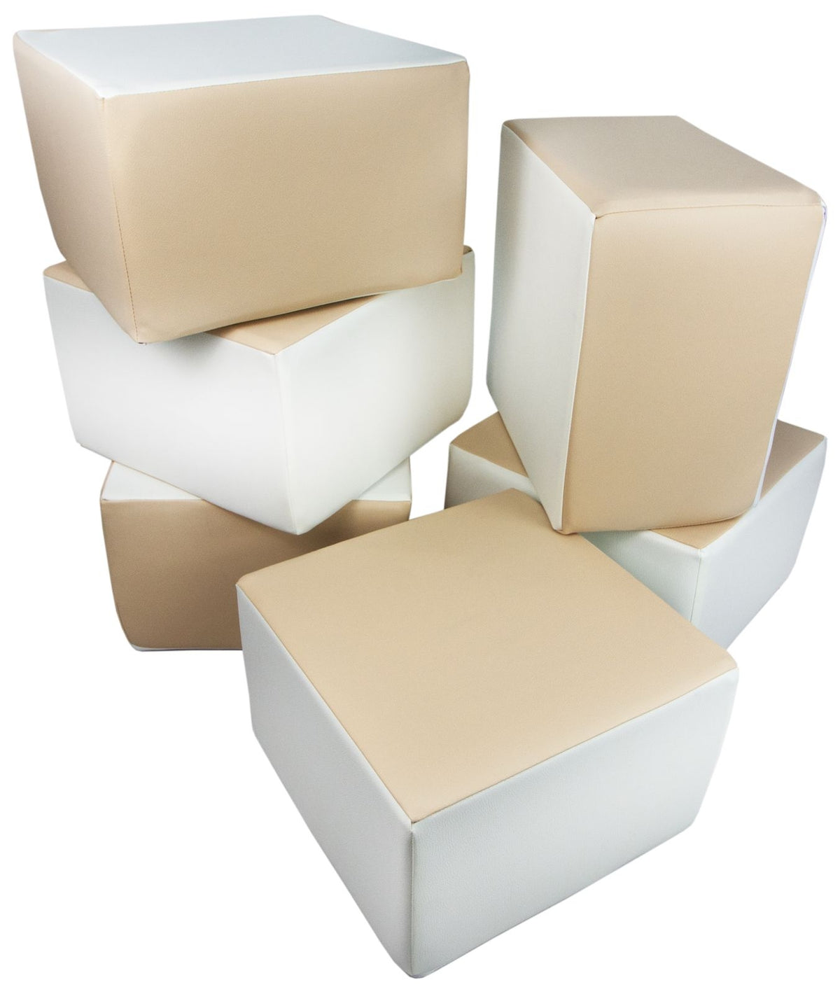 Foam Soft Play Large Cube Set 6 Blocks 40x40x25cm
