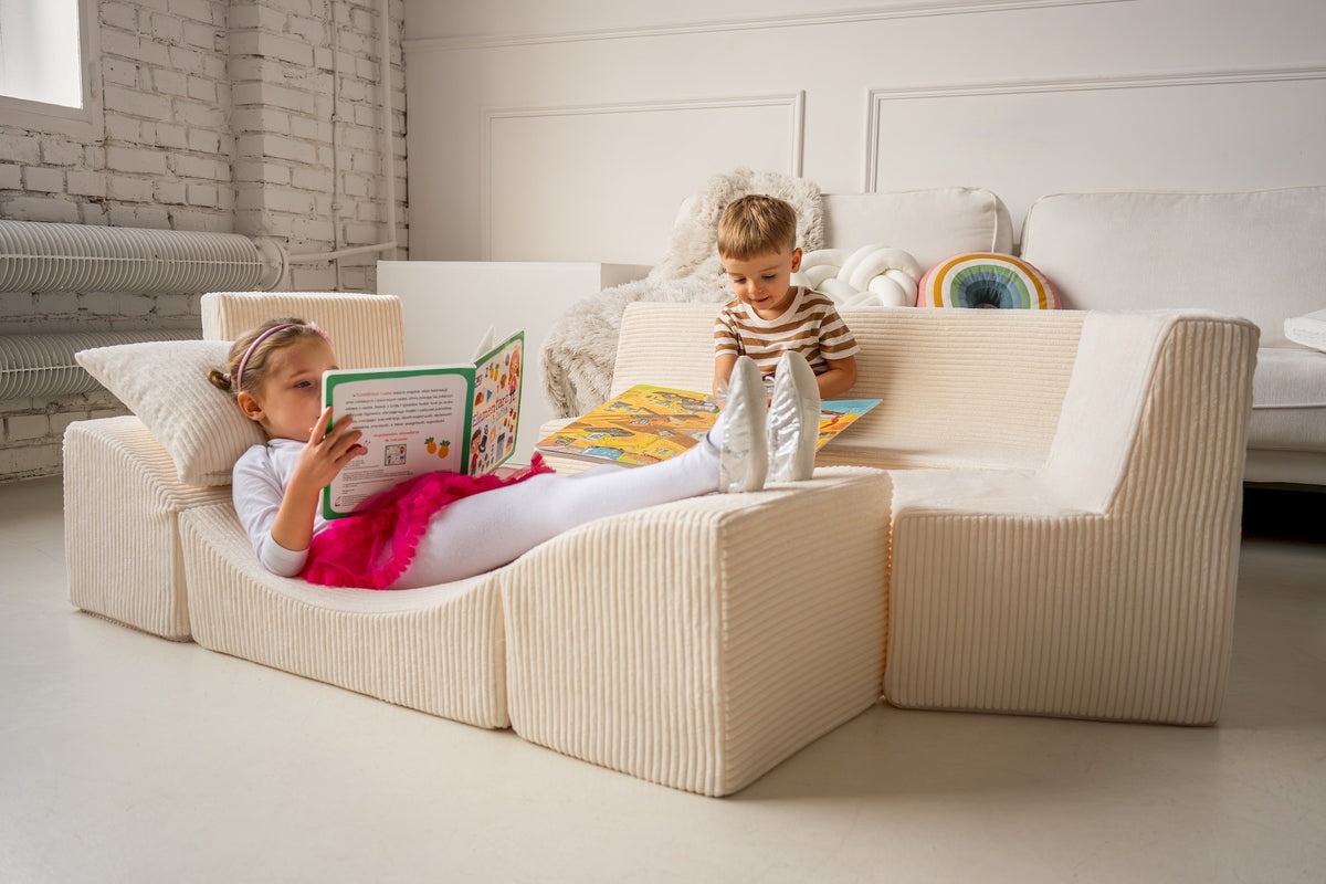 Corduroy Children's Foam Furniture Set 4 Piece