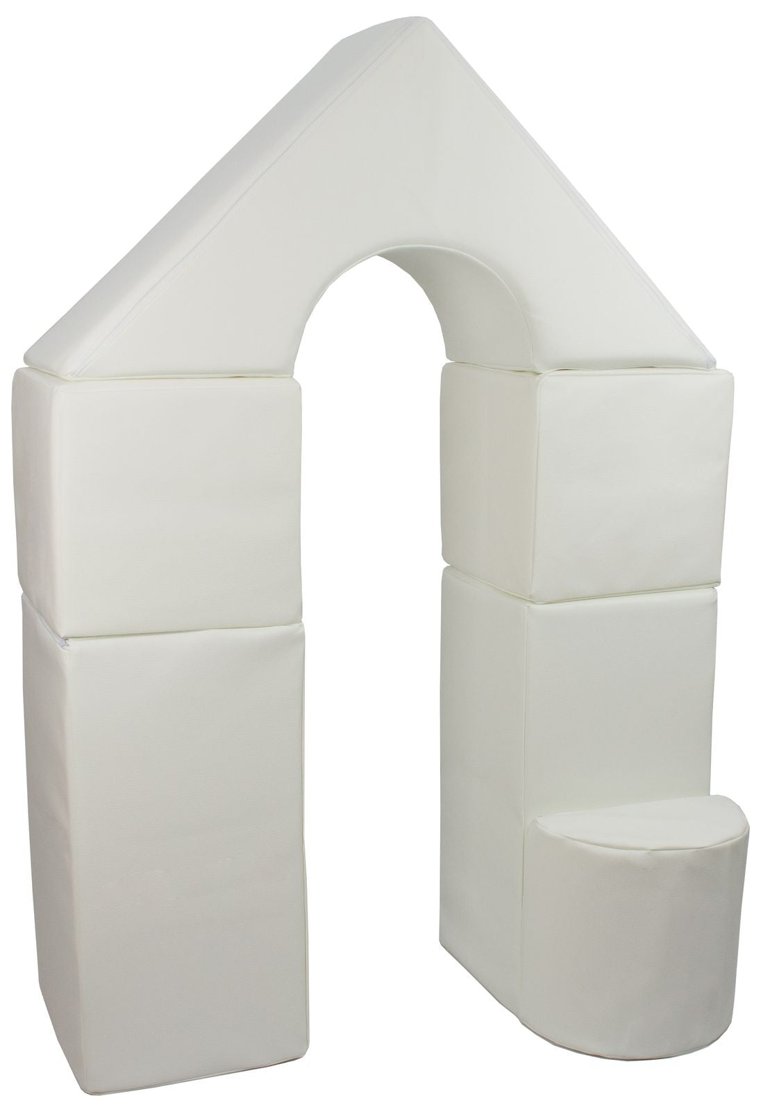 Foam Soft Play Mini Castle Set 6 Large Blocks for Toddlers - White