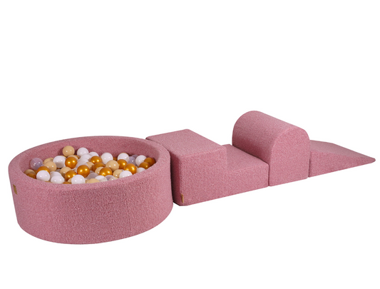 Soft Play Slide and Ball Pit - Pink