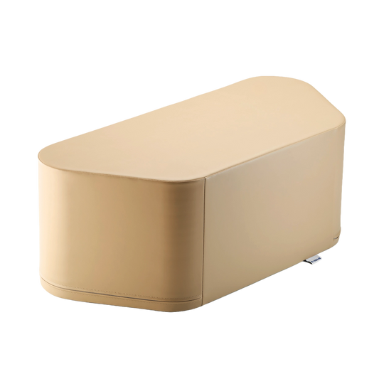 Hexagon bench play pouf in salmon pink