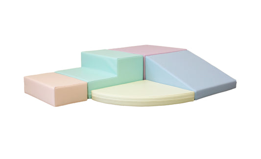 Corner Play Area Bundle - Corner Climber, Pastel Ball Pit & Play Mats
