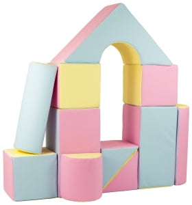 Pink, Yellow & Blue Soft Play Castle