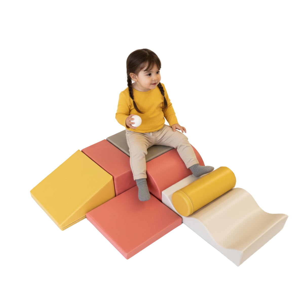 Discoverer soft play set in multi colour pastel