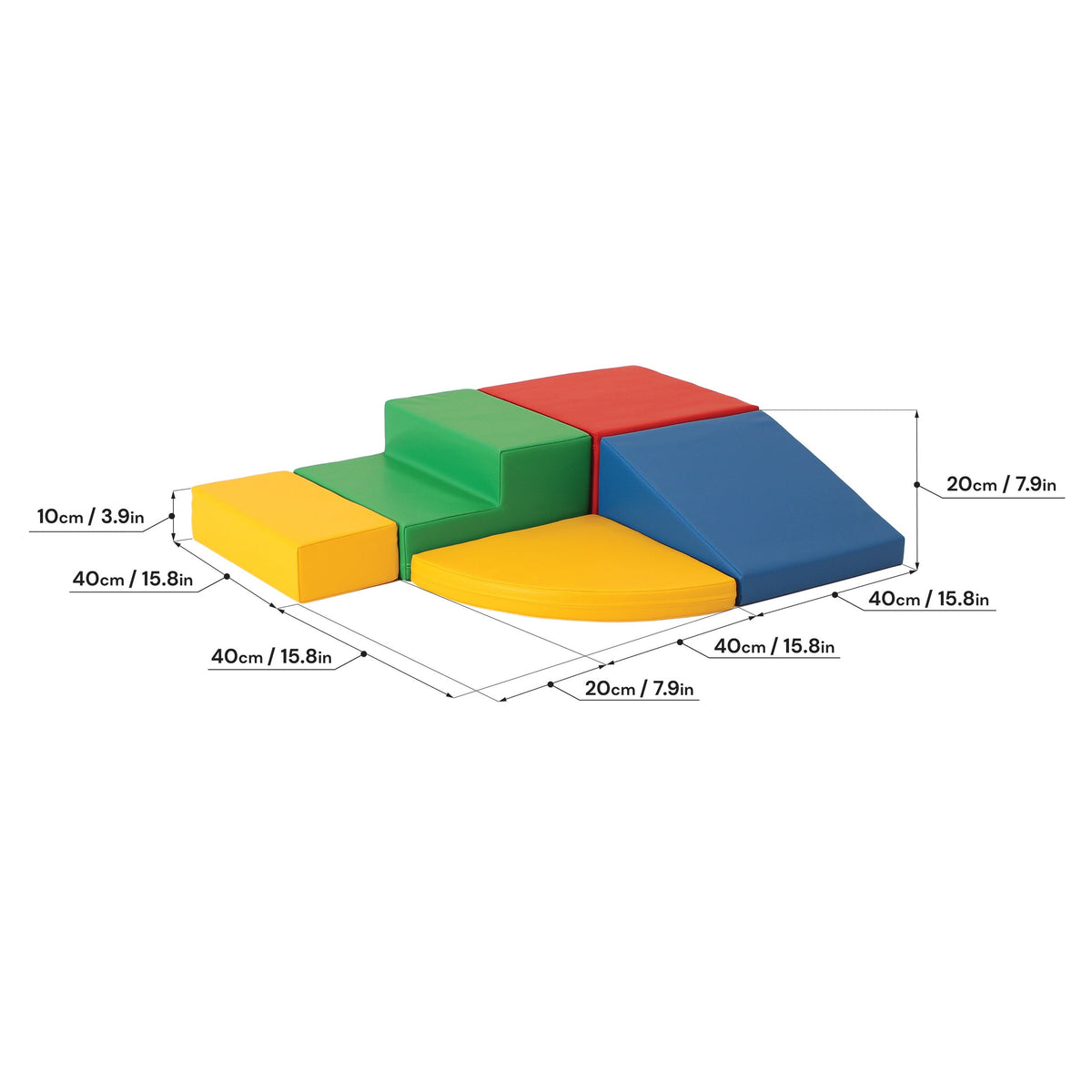 Corner Climber soft play set in multi colour