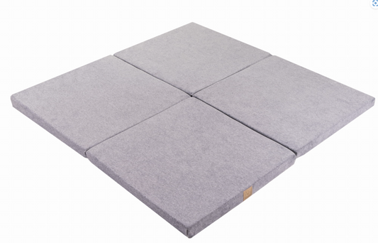 Square Kids Play Mat  - Soft Play - Grey