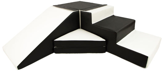 Soft Play Step and Slide Set - Black & White - Create your perfect Soft Play environment at home
