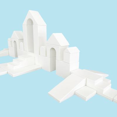 White soft play set for a wedding reception