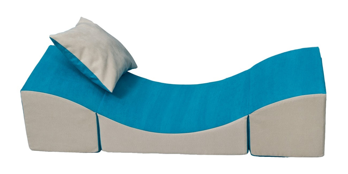 3-in-1 Children's Foam Lounger - Pouffe, Chaise & Table