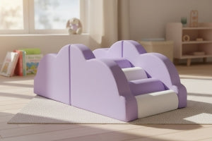 Cloud Soft Play Set with Steps and Slide