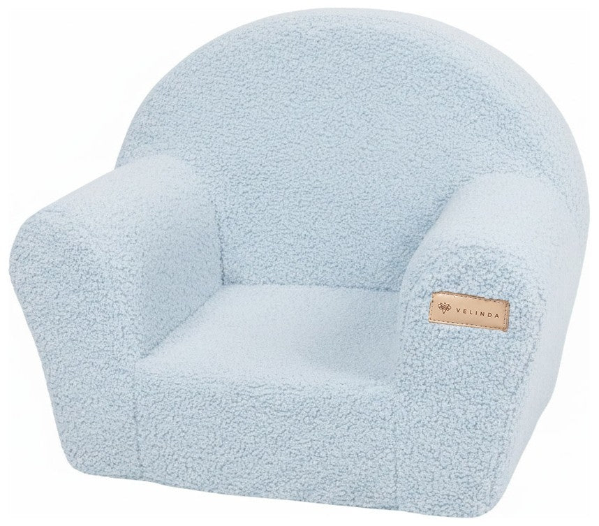 Boucle children's foam armchair - Blue