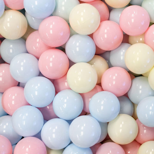 Pastel ball pit balls 500 pack 7cm