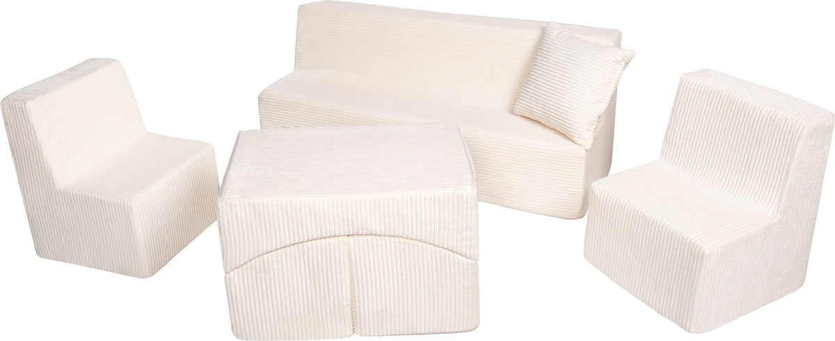 Corduroy Children's Foam Furniture Set 4 Piece