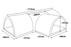 Foam T-Tunnel Soft Play Set — 4 Pieces