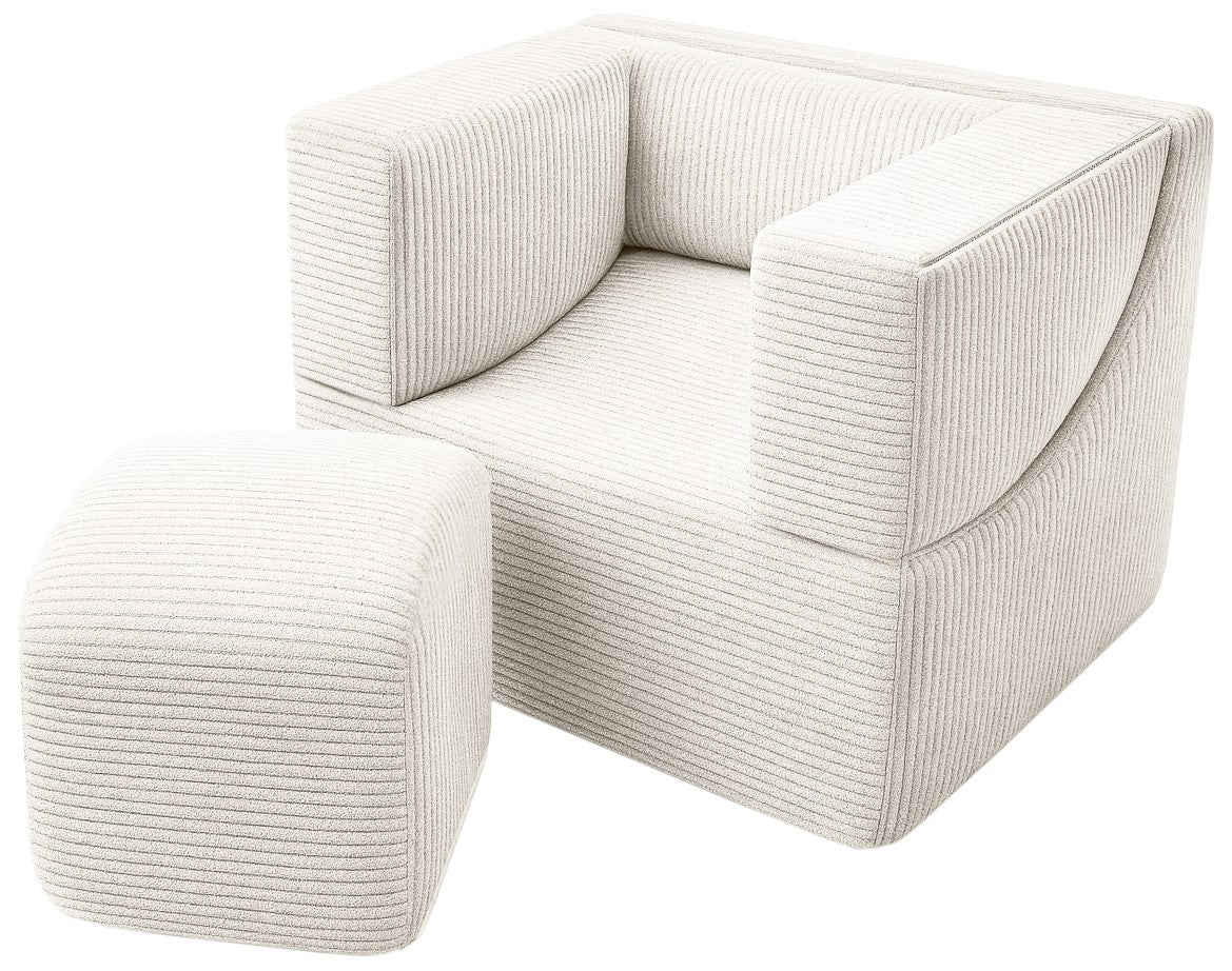 Folding Kids Foam Armchair - Converts to Lounger
