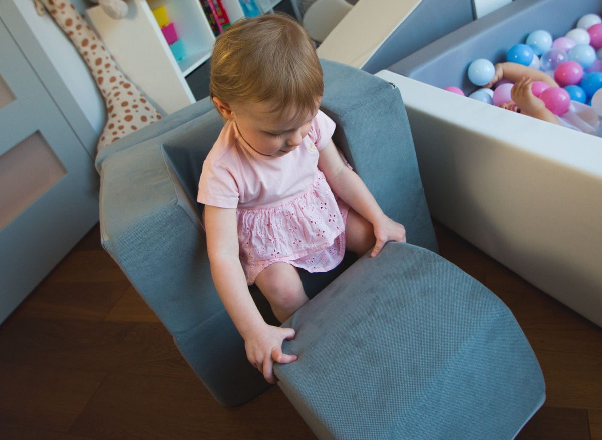 Folding Kids Foam Armchair - Converts to Lounger