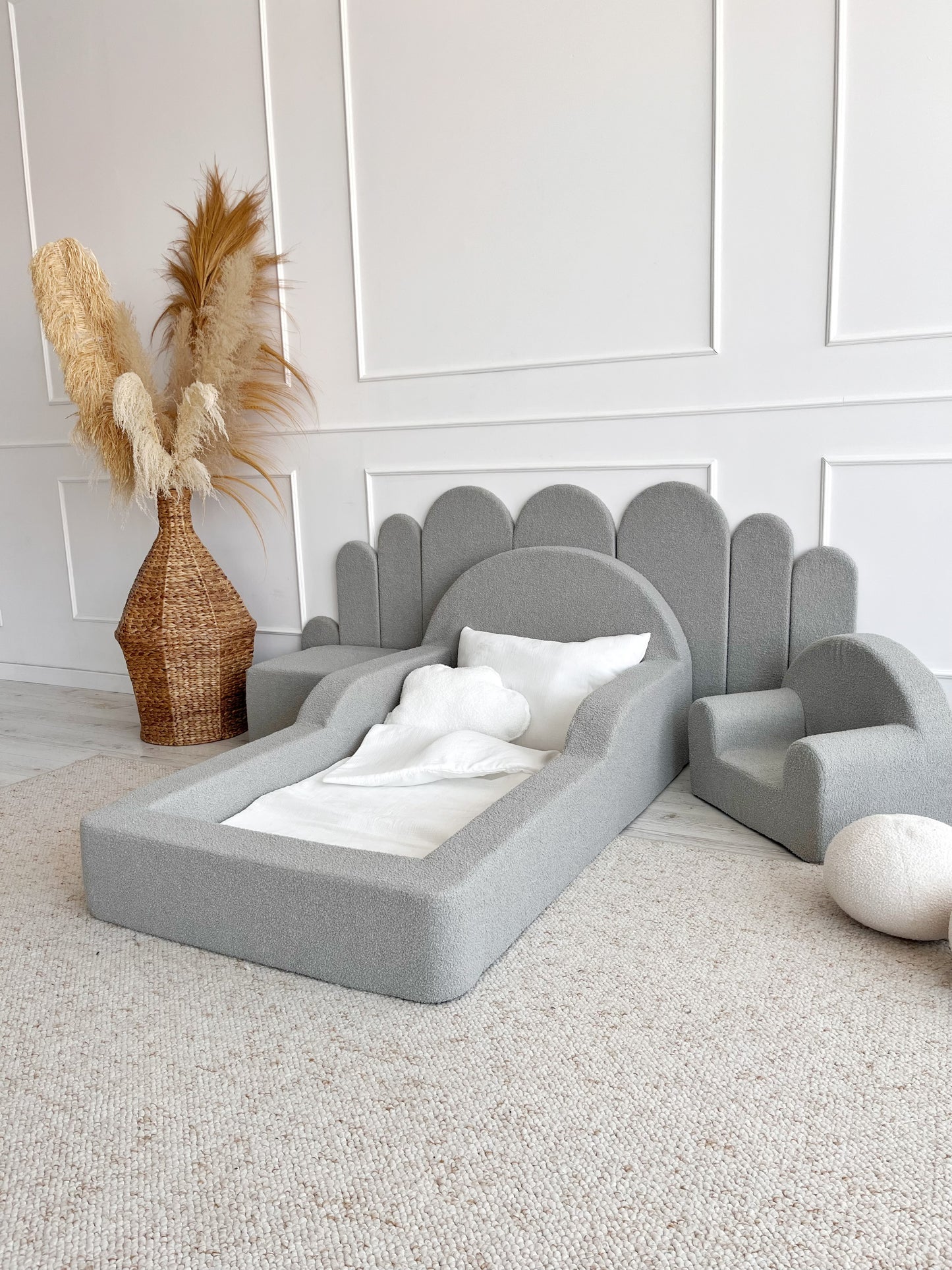 Boucle Children's Foam Bed Toddler Floor Bed