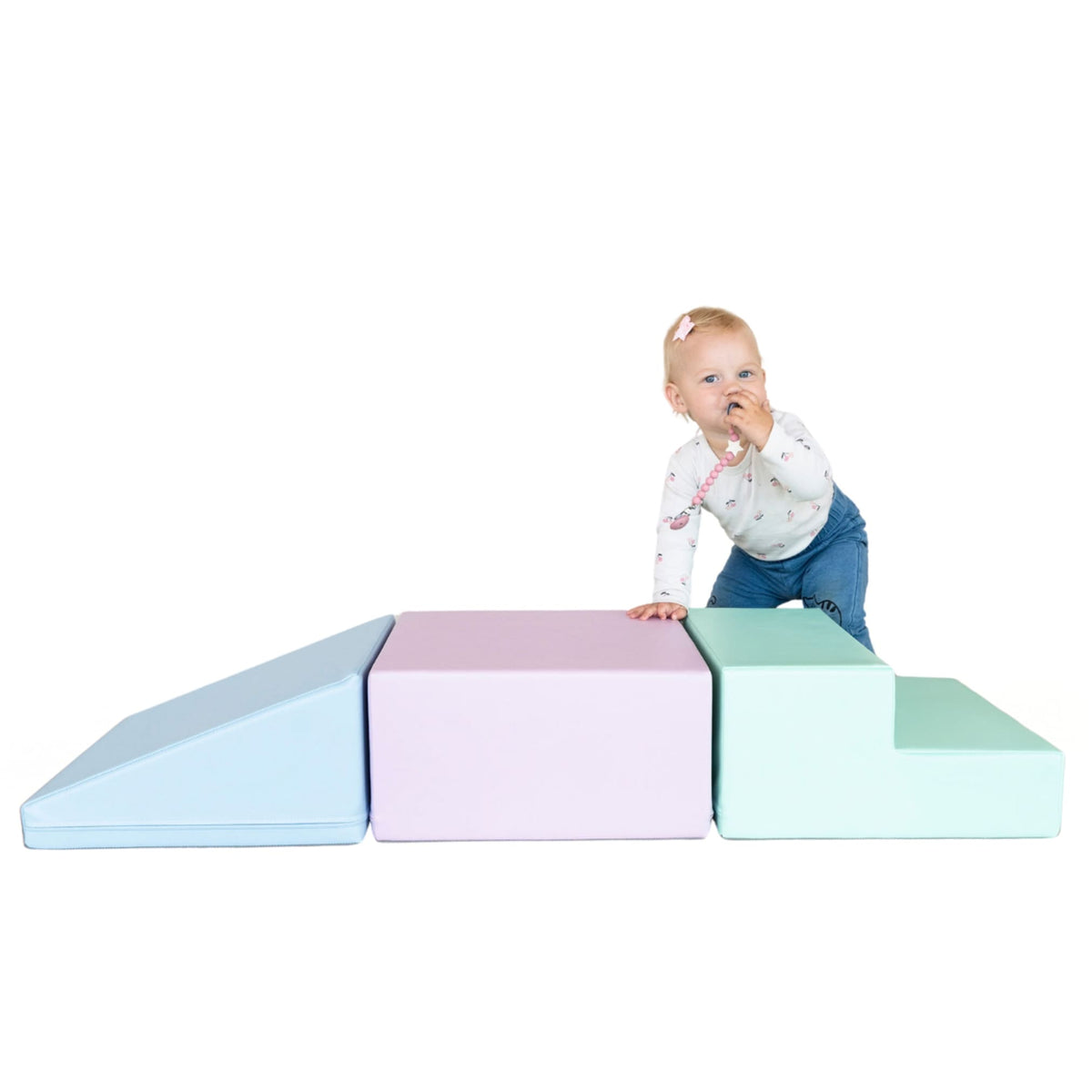 Mini Climbie foam soft play set in light pastel