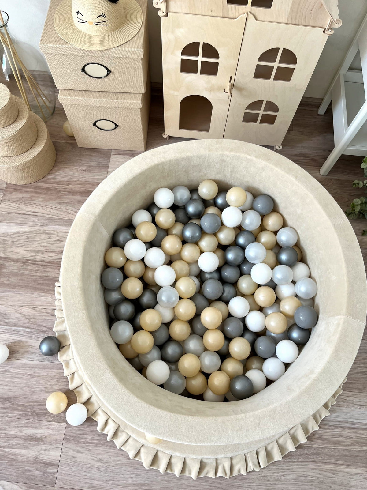 Velvet Baby Ball Pit with Balls lifestyle photo